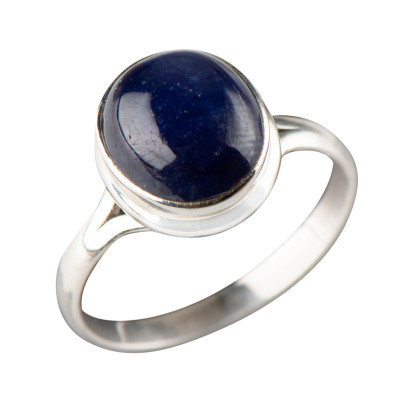 Каблучка з натуральним танзанітом зі срібла