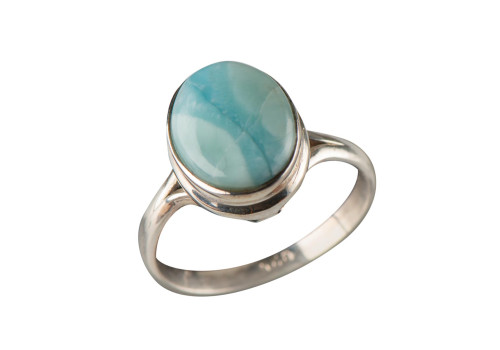 Каблучка з натуральним ларимаром зі срібла 