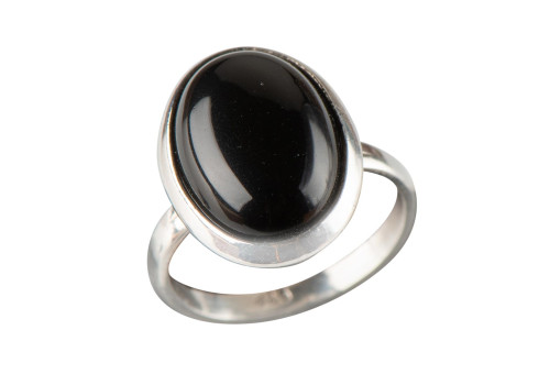 Каблучка з натуральним діопсидом зі срібла