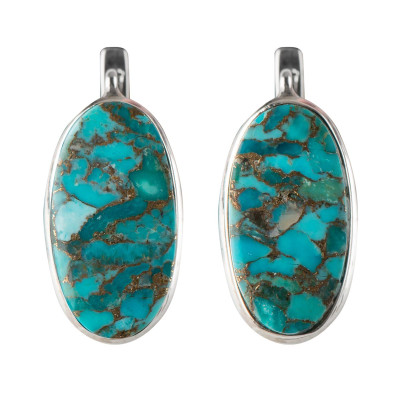 Сережки з варісцитом зі срібла