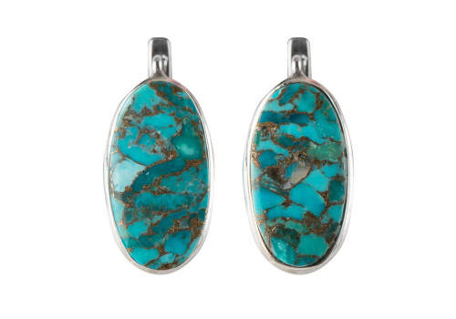 Сережки з варісцитом зі срібла