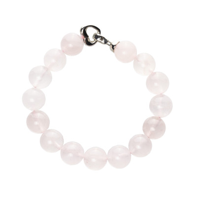 Браслет з рожевого кварцу 