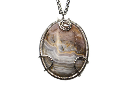 Підвіска з агатом ботсвана