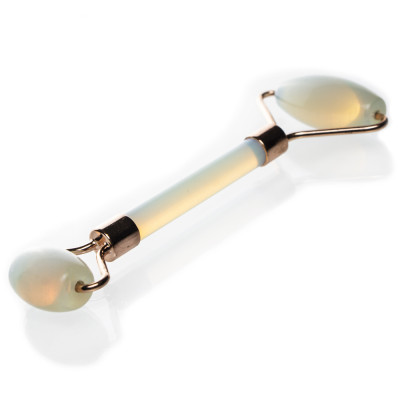 Роликовий масажер для обличчя з натурального адуляра (місячний камінь)