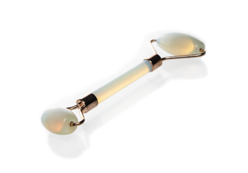 Роликовый массажер для лица из натурального адуляра (лунный камень)