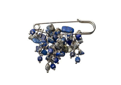 Брошка з лазуритом