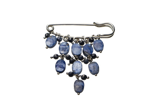 Брошь с кианитом