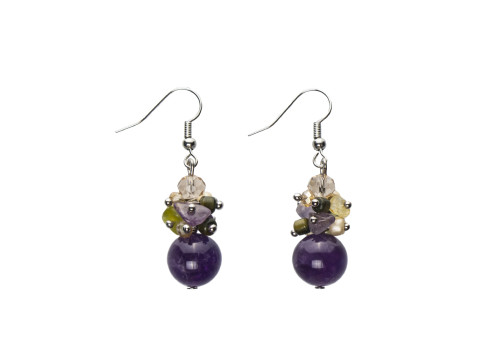 Серьги с аметистом