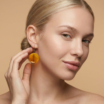 Сережки з агатом 