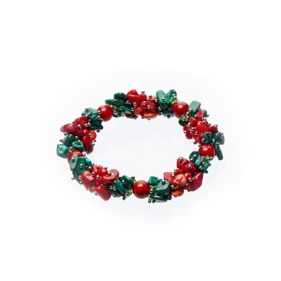 Браслет з натуральним коралом