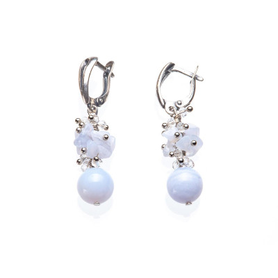 Серьги  с сапфирином