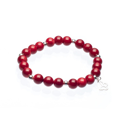 Браслет з натуральним коралом 