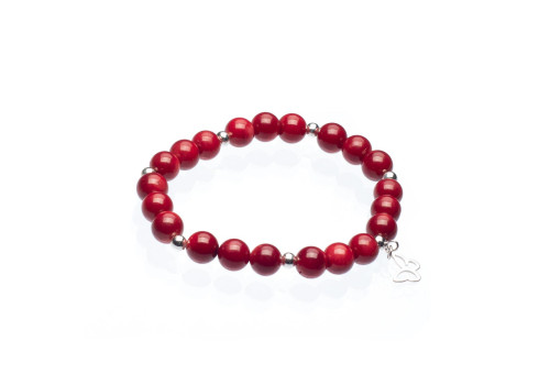 Браслет з натуральним коралом 