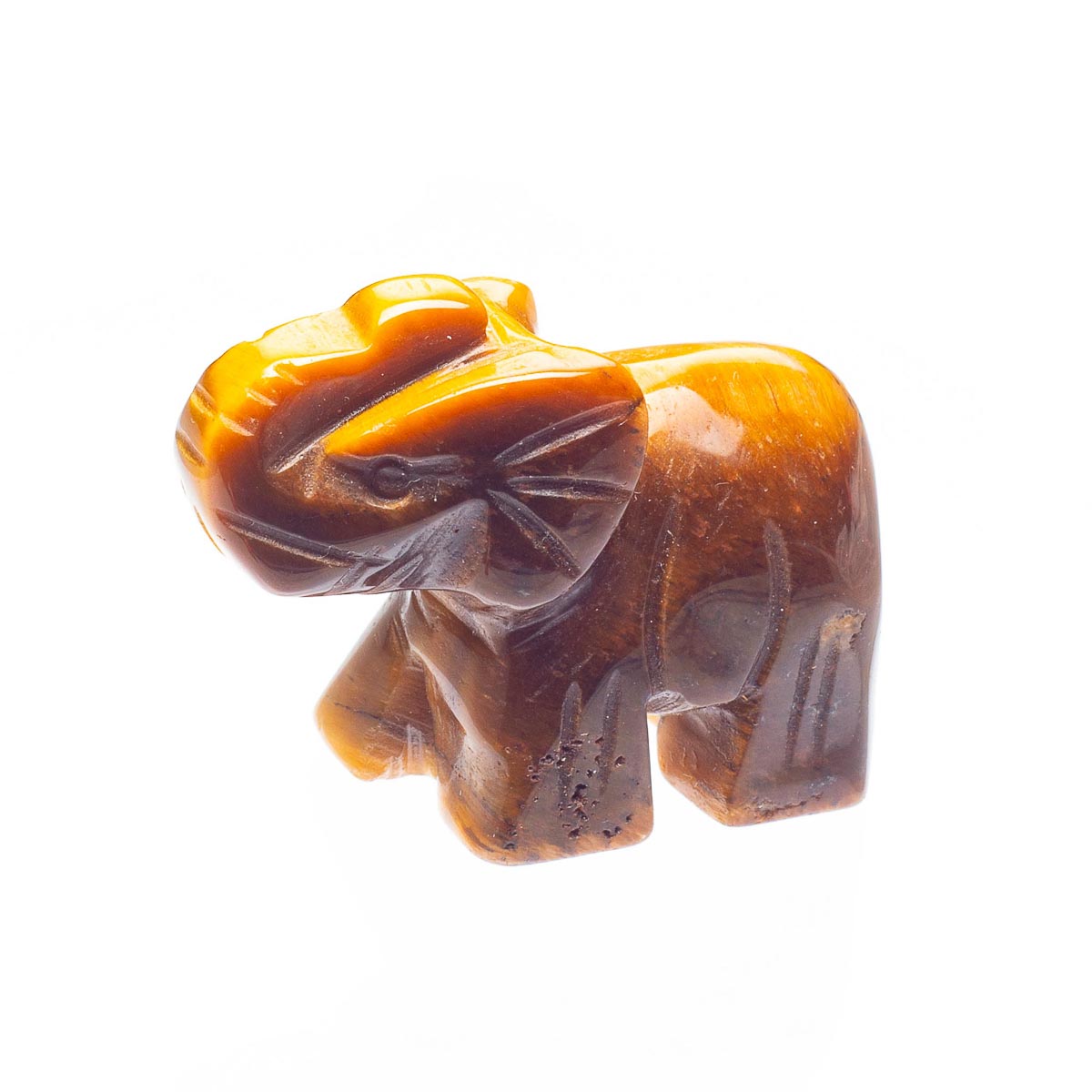 Фигурка Слон из тигрового глаза Фигурка Слон из тигрового глаза