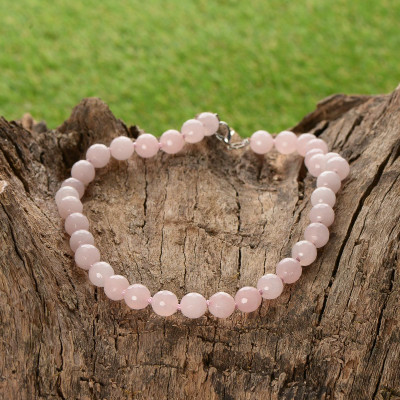 Намисто з рожевого кварцу